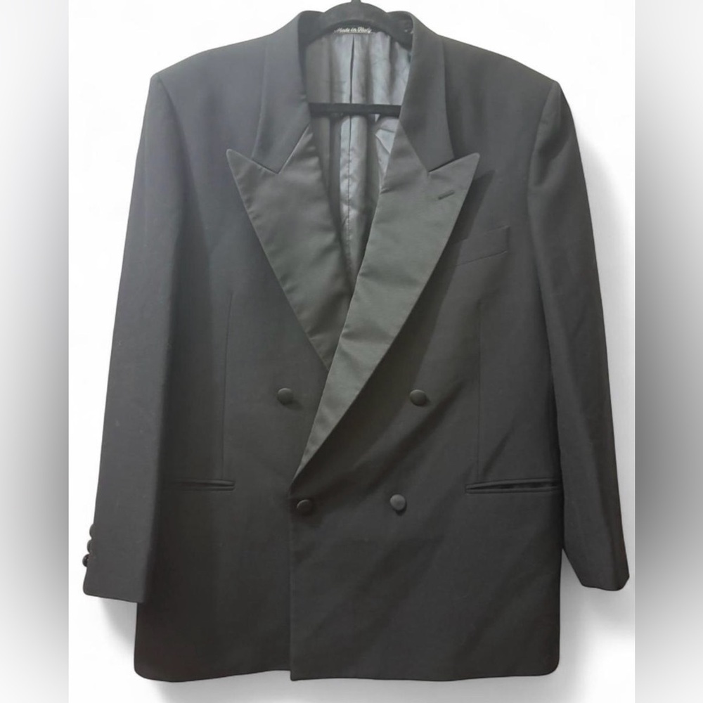 Classic Vintage Mani Giorgio Armani Black Double-Breasted Men's Tuxedo Jacket